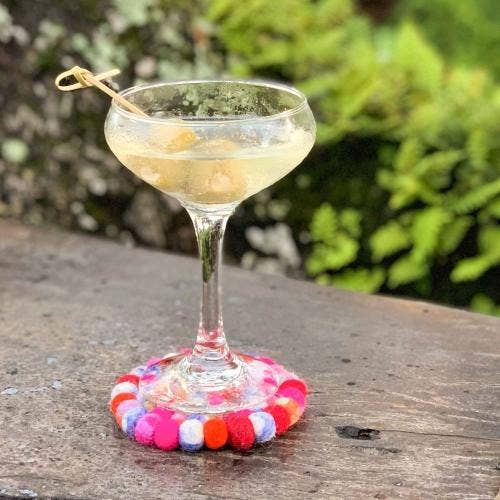 Global Crafts – Großhandel Untersetzer – Bunte Filzkügelchen-Untersetzer – Set mit 4 Stück3