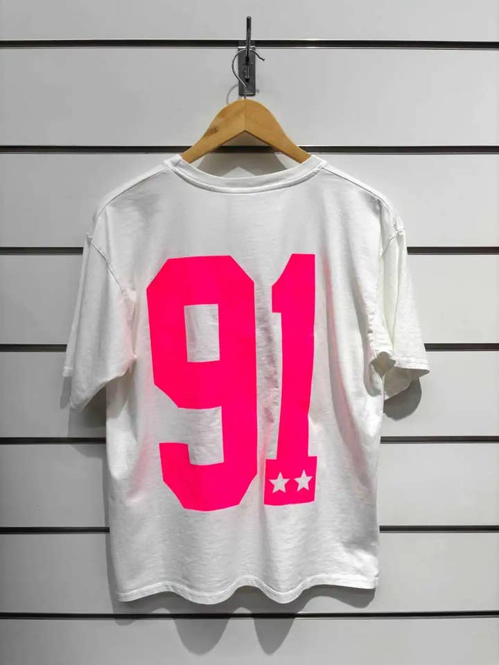 Camiseta de algodón LA 91 con cuello redondo para venta al por mayor de Chilli Girl Collection