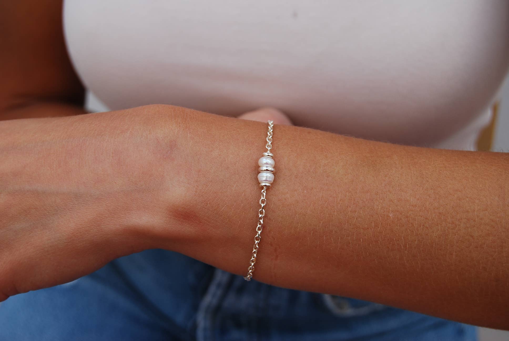 Yneda Jewels - Wholesale Beaded Bracelet - Pearls bracelet, silver 925 bracelet, wedding bracelet.3