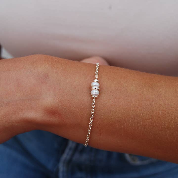 Yneda Jewels - Wholesale Beaded Bracelet - Pearls bracelet, silver 925 bracelet, wedding bracelet.3