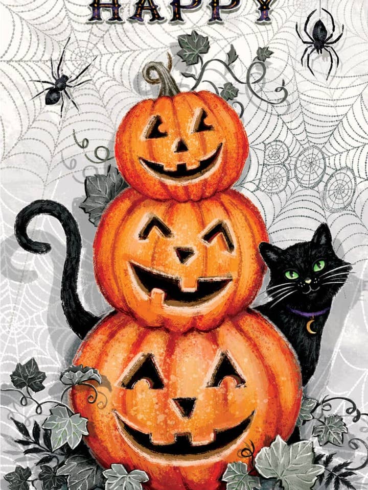 Yardecor-Cat and Pumpkins for wholesale by Custom Decor