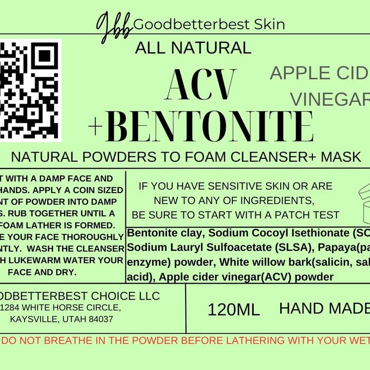 gbb Goodbetterbest Skin - Wholesale Facial Cleanser - This is the Ancient wisdom! Natural powders to gentle and mild foam cleanser 4oz for different skin types10