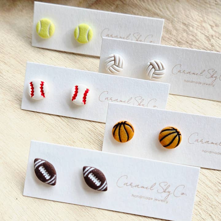 Caramel Sky - Wholesale Stud/post earrings - Sports Stud Earrings – Game Day Jewelry6