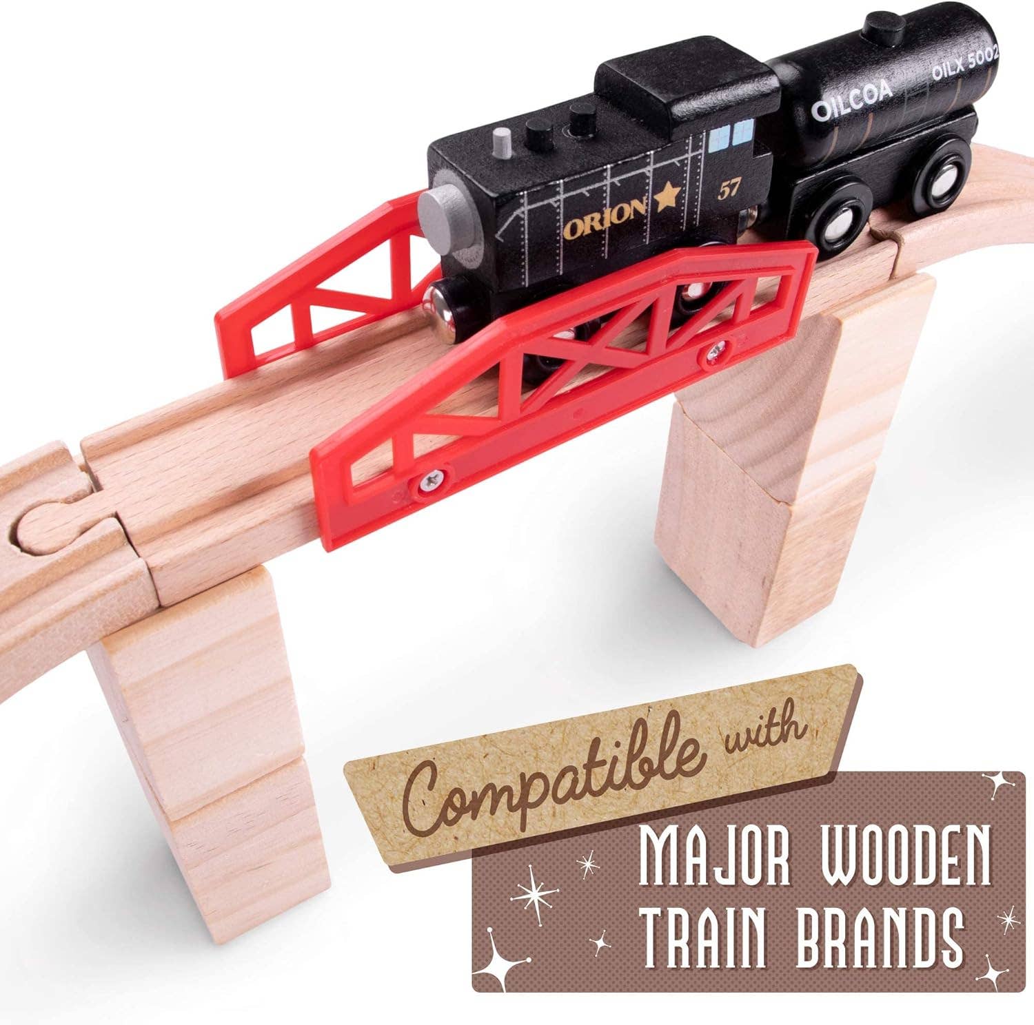 Chucklebox - Wholesale Wood Toy - Kids - Wooden Train Build-a-Bridge Starter Set3