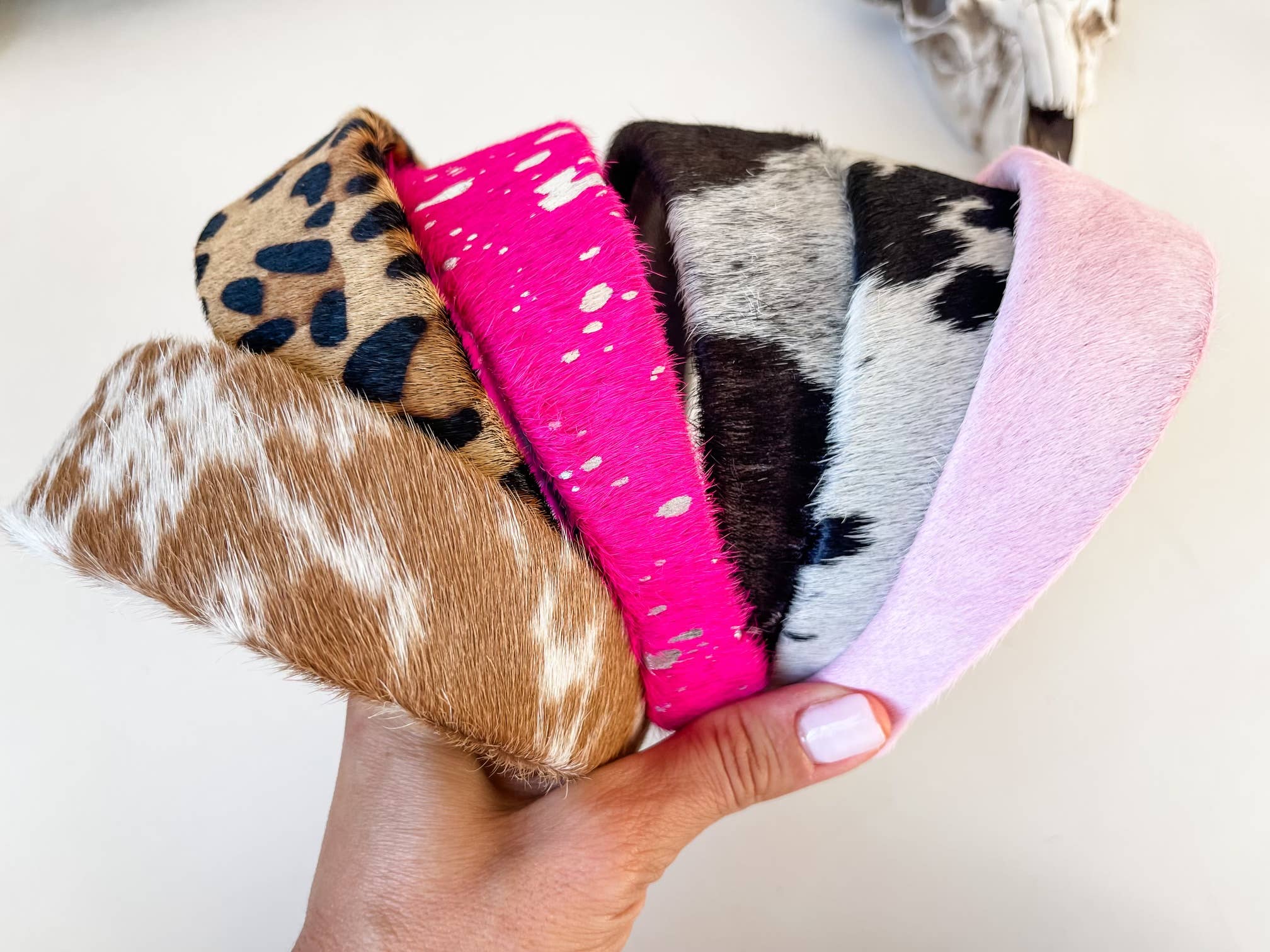 Boho Ranch Shop - Wholesale Fashion Headband - Women's - COWHIDE HEADBAND - genuine cowhide leather6