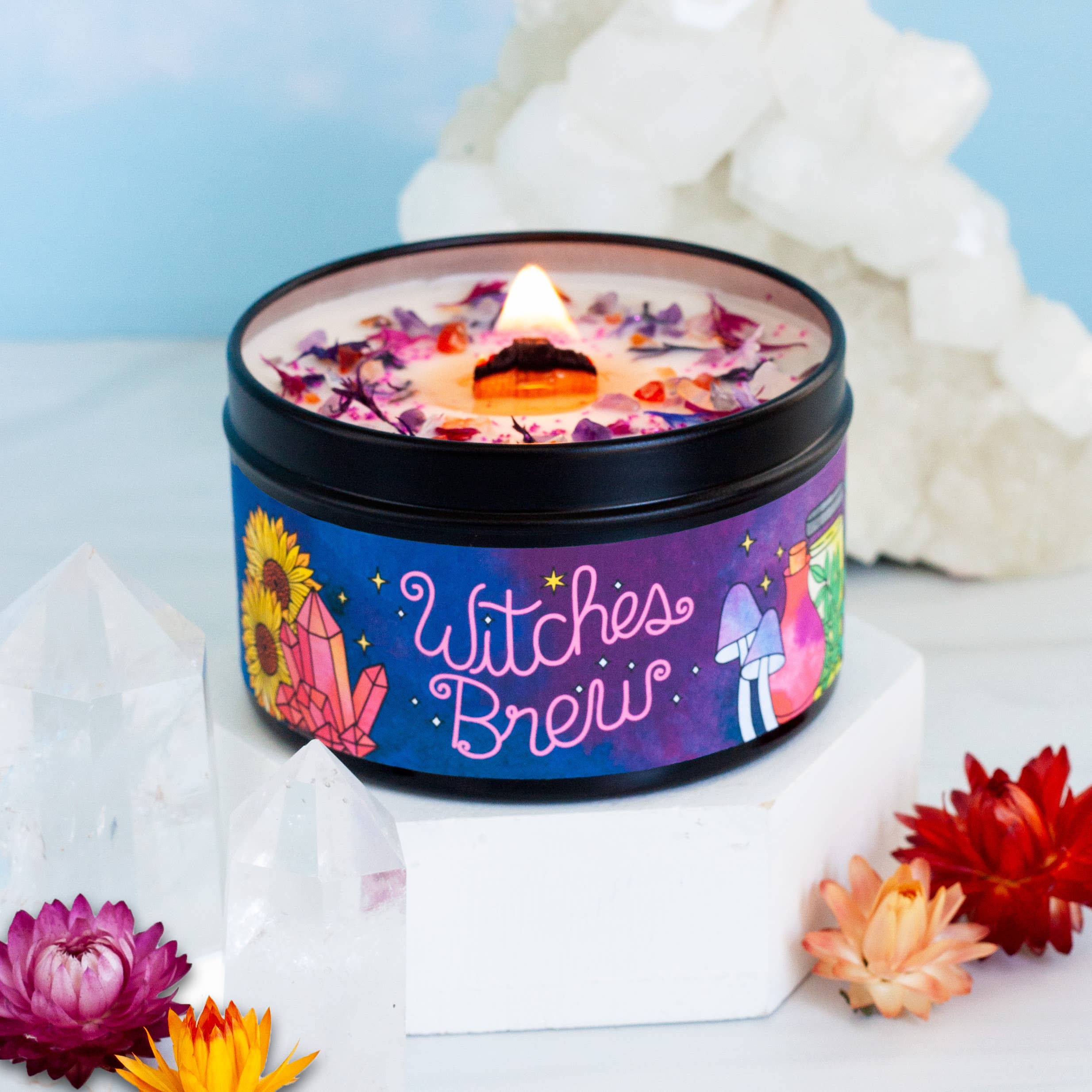 Rachel Beyer - Wholesale Travel Candles - Witches Brew Soy Candle - Palmarosa + Patchouli2