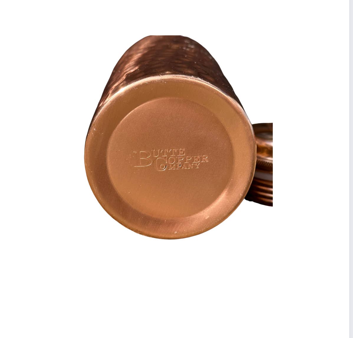 Butte Copper Company - Wholesale Water Bottle - Shiny Hammered Copper Water Bottle 34oz.2