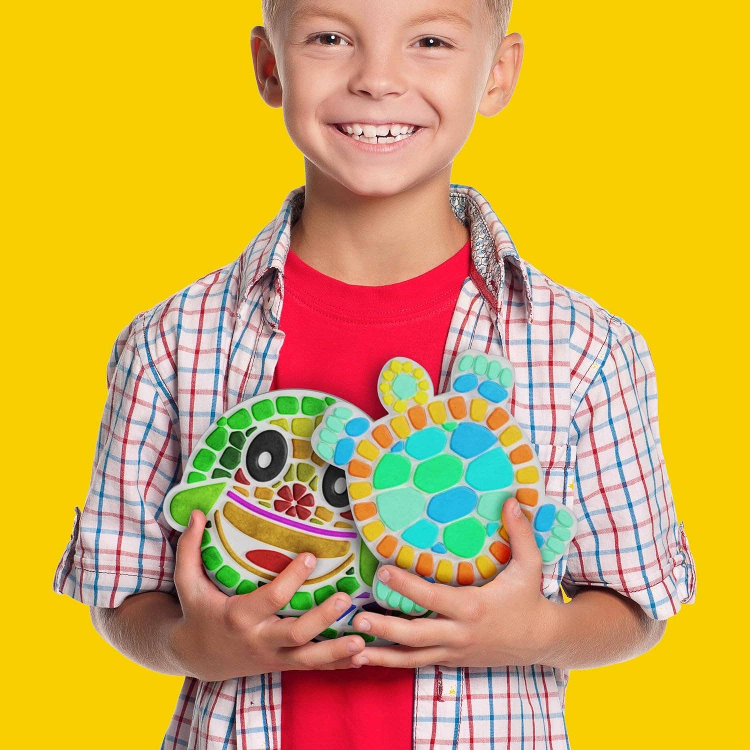 Dan&Darci – wholesale DIY craft kit – Child – Stepping Stone Painting Kit for Kids - Paint 5 Garden Stones8