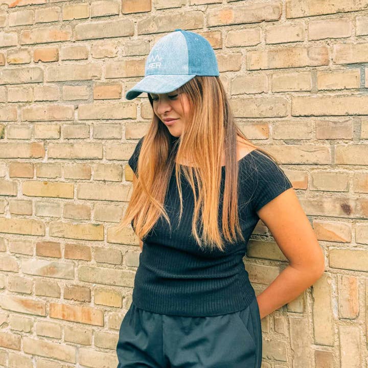 VAER - Wholesale Baseball Cap - Unisex - Denim Whirl Sustainable Cap — Upcycled2