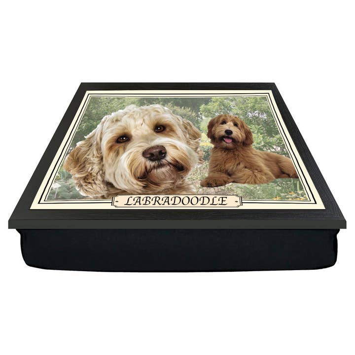 Labradoodle Dog Cross Breed Lap Tray for wholesale by Personalised Gift Products LTD