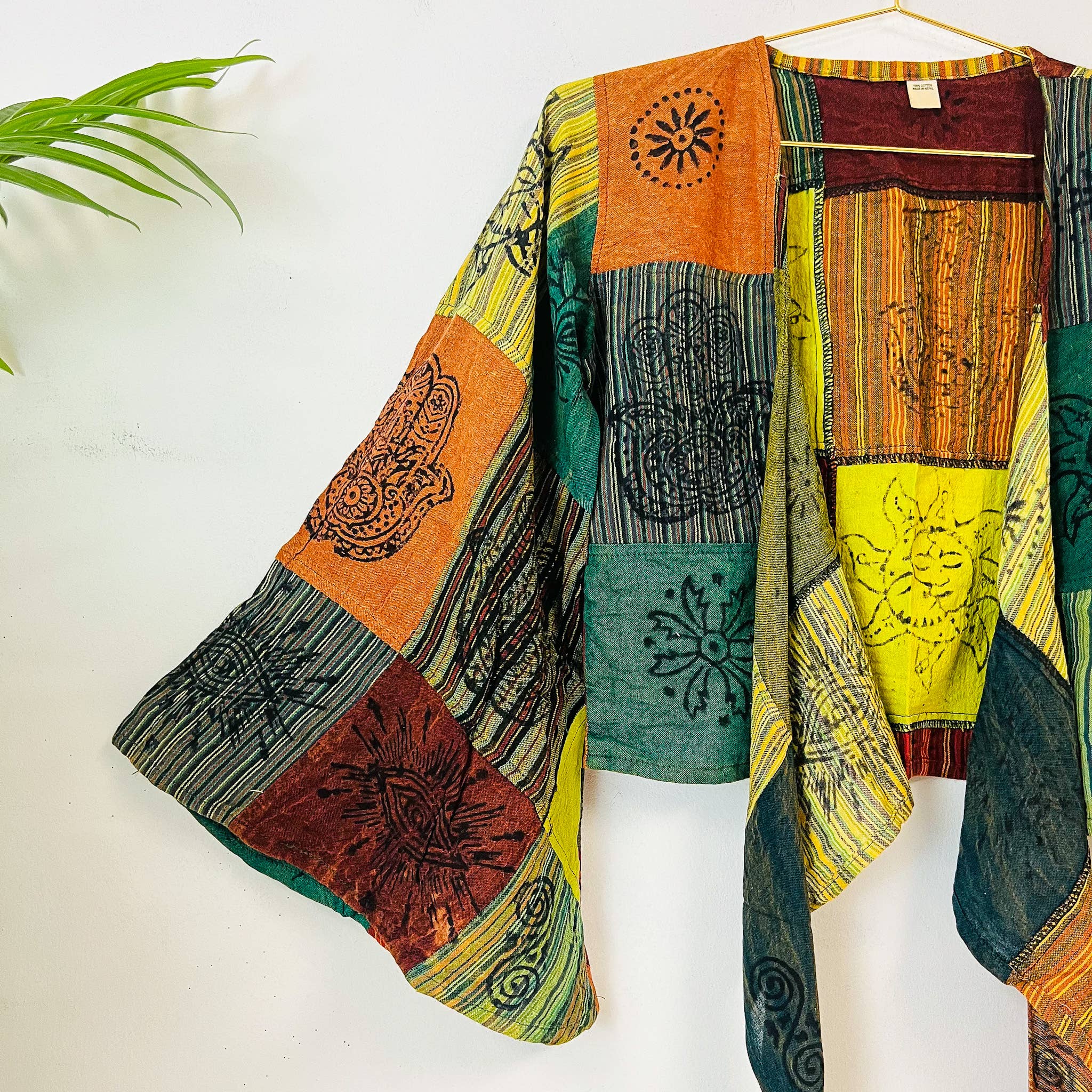 Karma Nepal Crafts – Blusa - Mulher por atacado – Tampo Wrap Top Cotton Mangas Bell1