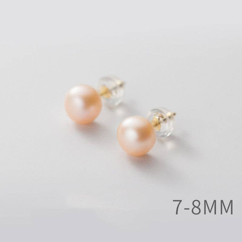 Perimade & Co. LLC - Wholesale Stud/Post Earrings - White Pink Purple Pearl Stud Earrings in 925 Sterling Silver12