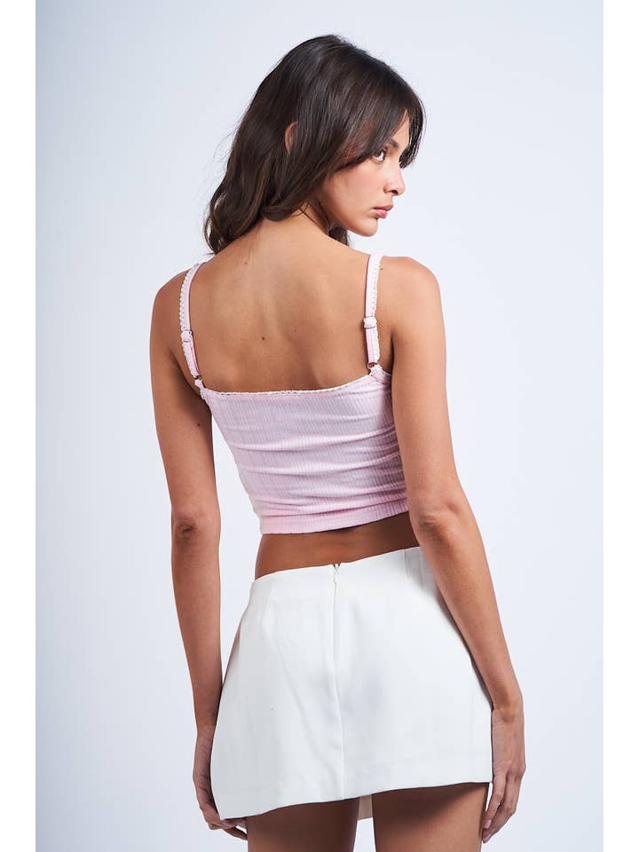 Sky to Moon - Vente Débardeur – femme - DÉBARDEUR COURT AJUSTÉ À RUBAN POINT SANS MANCHES16