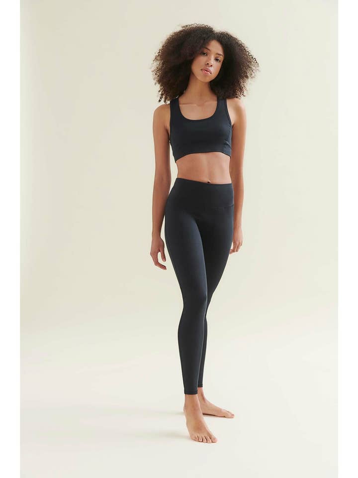 Easy Pocket Leggings - Kaviar Sort for engroshandel hos Wellicious