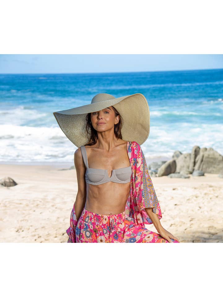 Bali Prema – wholesale Strandkläder – Dam – Strandtäcke Samantha Premium Kaftan Robe med slips i Okinawa Coral