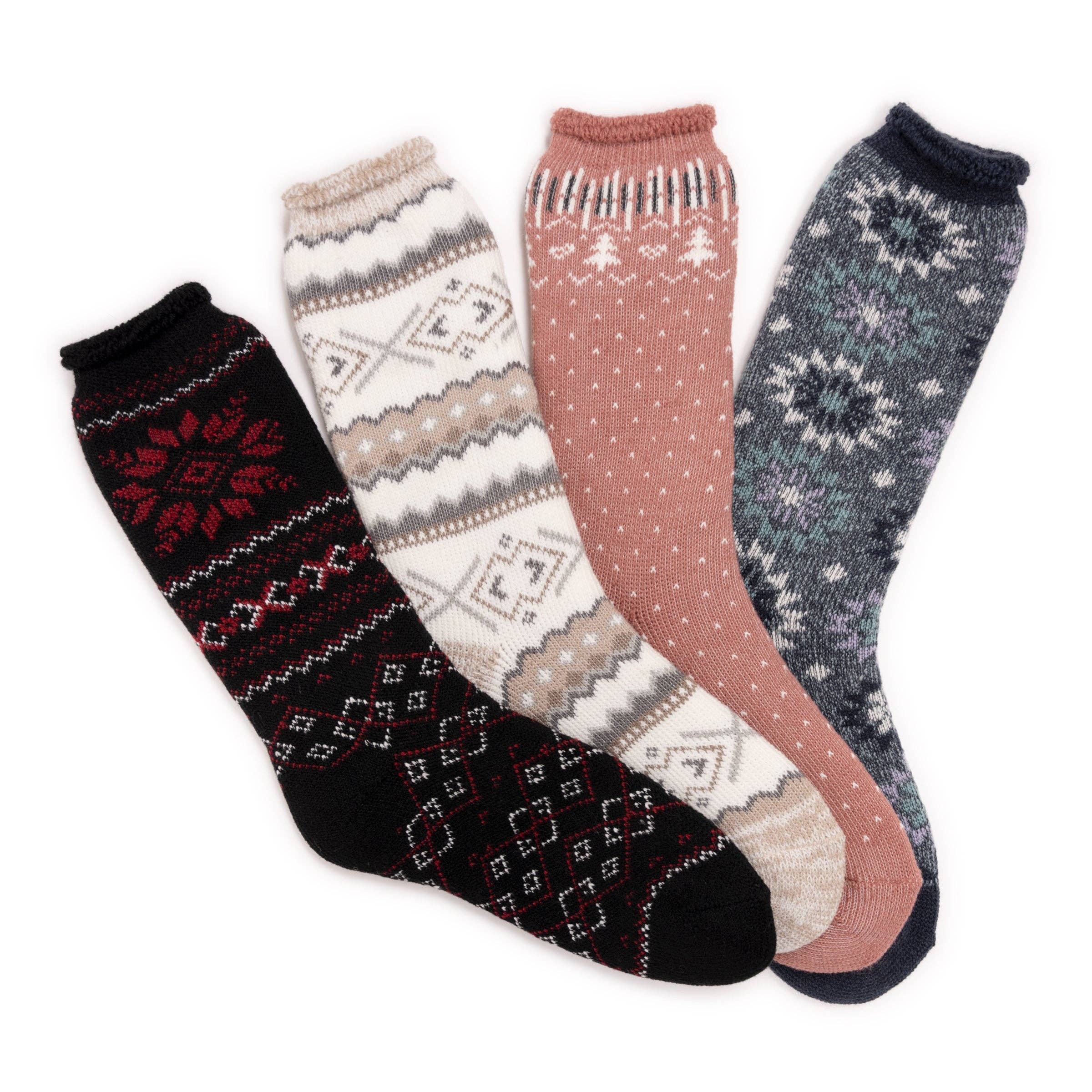 PrePacked MUK LUKS Women's Heat Retainer Thermal Sock Bin for wholesale on Faire0