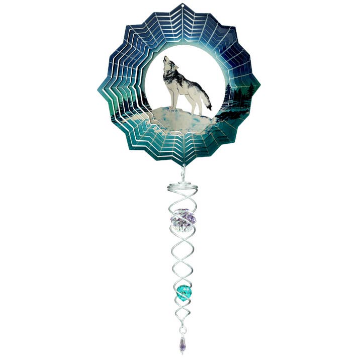 Spinfinity Designs - Wholesale Wind Spinner - Wolf - Mini Set Wind Spinner