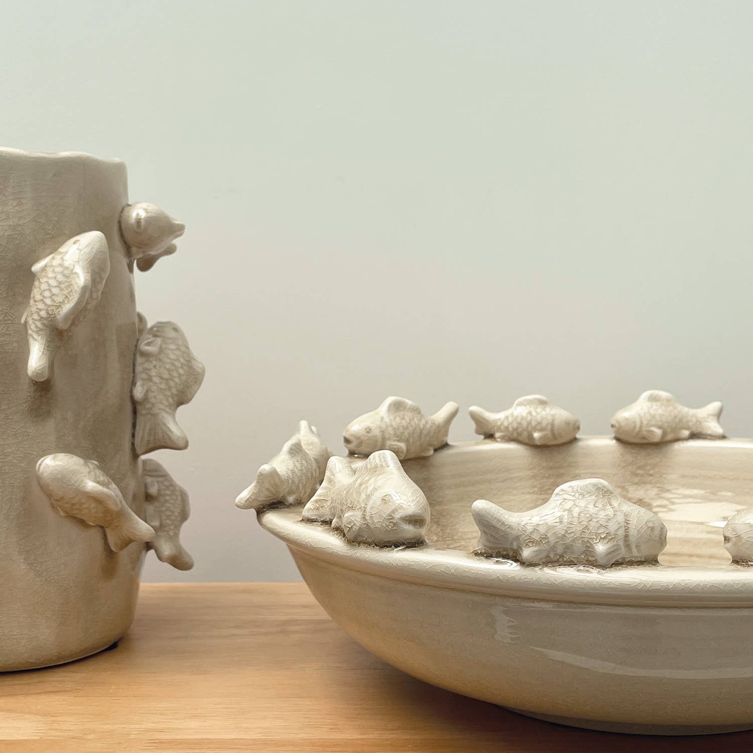 Opjet Paris - Wholesale Decorative Plate/Dish/Bowl - Fish sand centerpiece D33 H11.5cm2