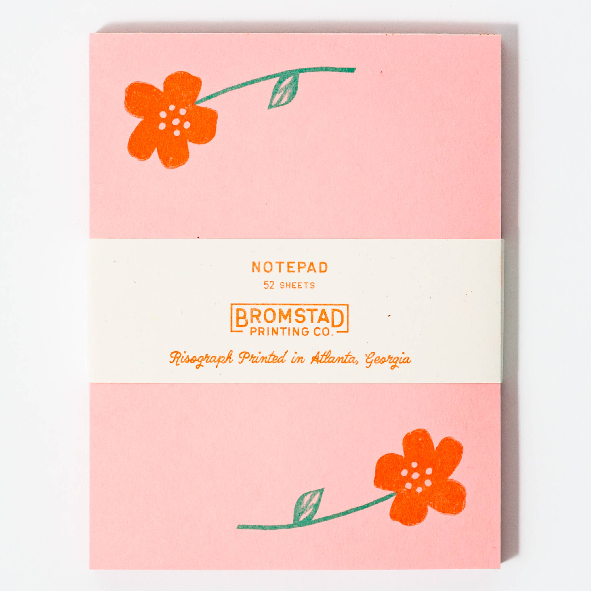 Bromstad Printing Co. – Engroshandel Notesblok – Flower Pair - Risograph-notesblok1