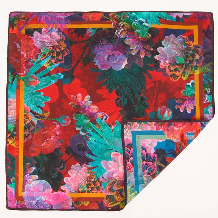 Wrappr - Wholesale Flat Wrap - Rosebud | 18" Mulberry Silk Furoshiki Wrap