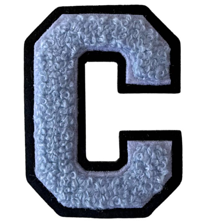 Patch Points - Wholesale Patch - Baby Blue Varsity Letter Sticker & Iron On2