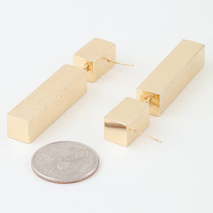 Pendientes colgantes con barra martillada para venta al por mayor de 3AM BY H&D ACCESSORIES