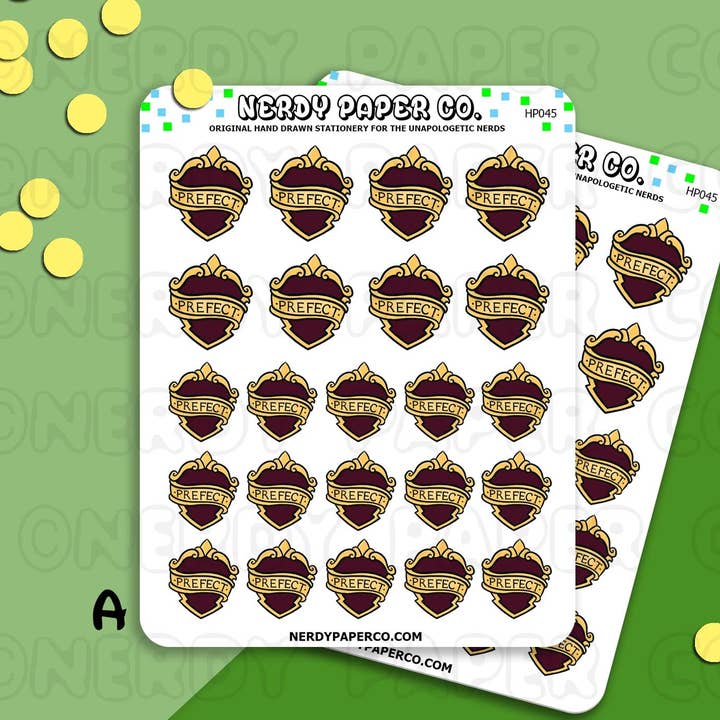 HUIS PREFECTEN | HUIS TROTS - Handgetekende Stickers Deco | HP045 voor wholesale door NERDY PAPER CO.