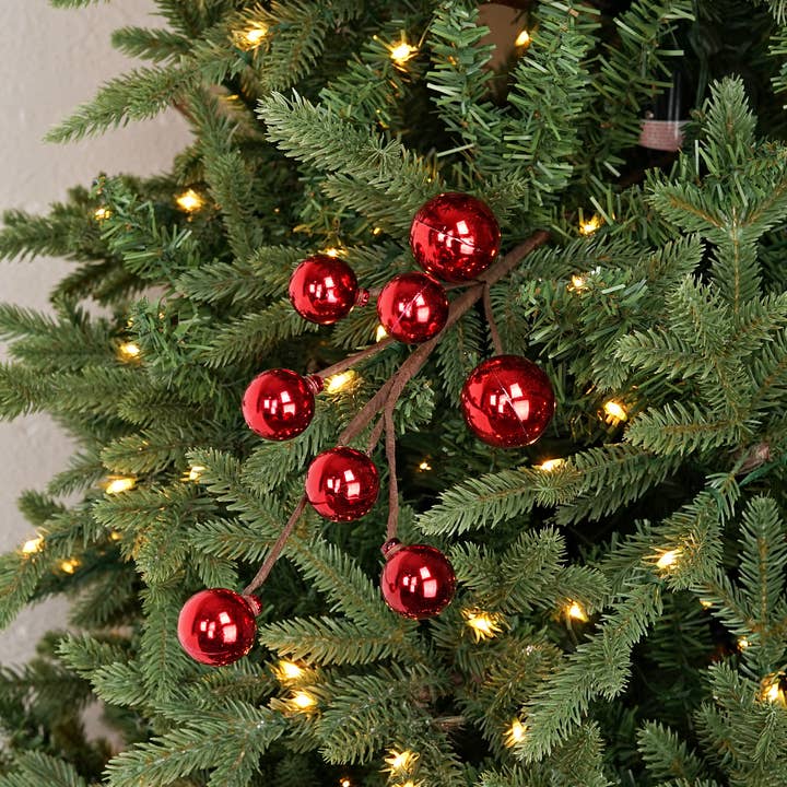 Holiday Depot Inc. - Wholesale Christmas Decoration - ISB60991- 19in Ornament Ball Spray-RED-4
