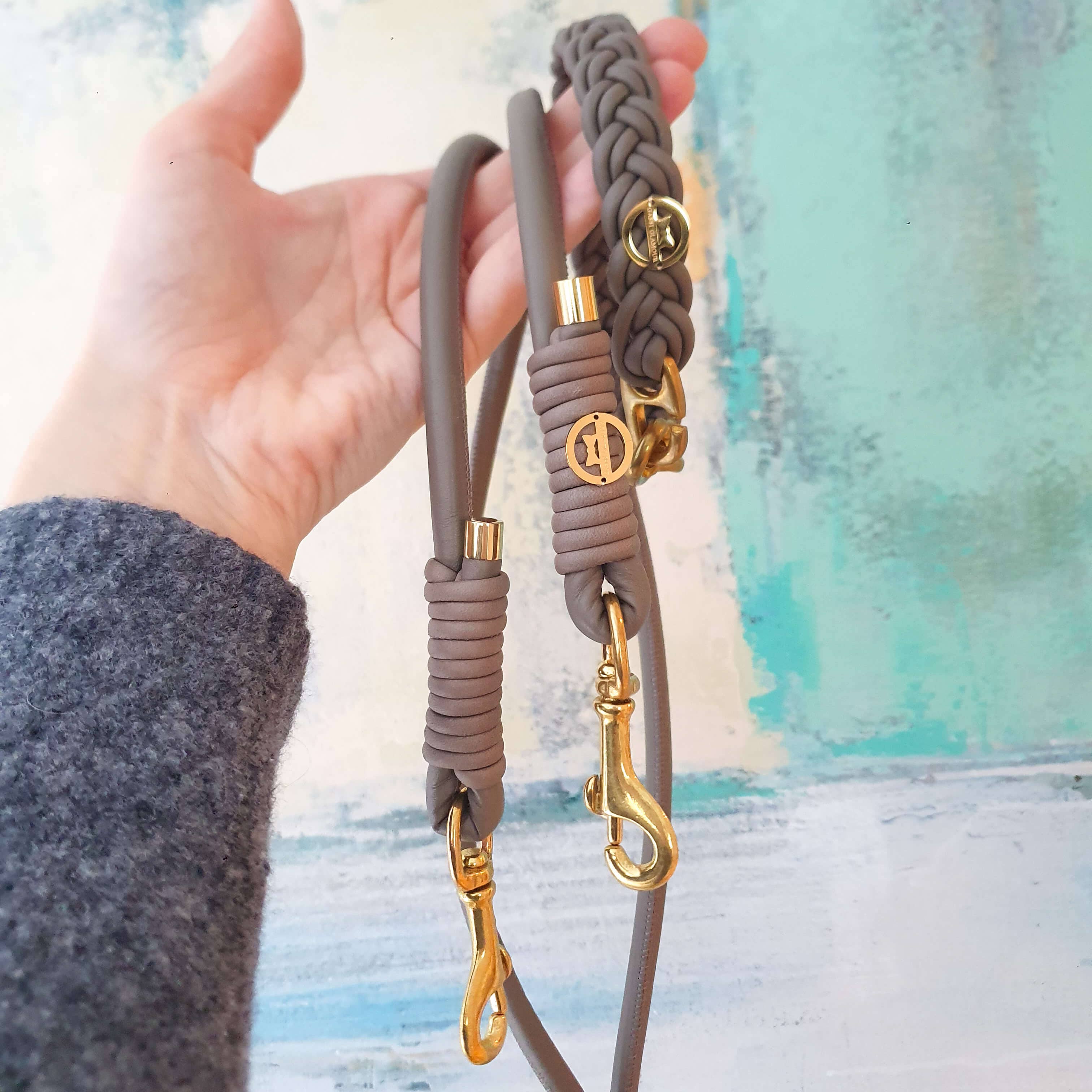 GASSI GLAMOUR - Wholesale Pet Leash - Dog - Taupe Leash7