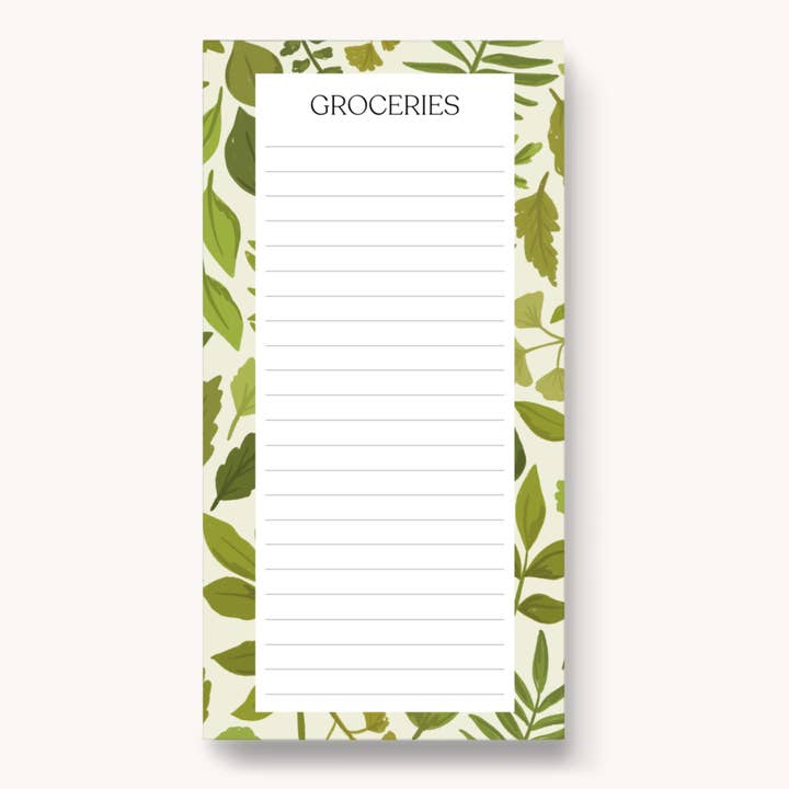 Forest Floor Magnetic Grocery List Notepad for wholesale by Elyse Breanne Design