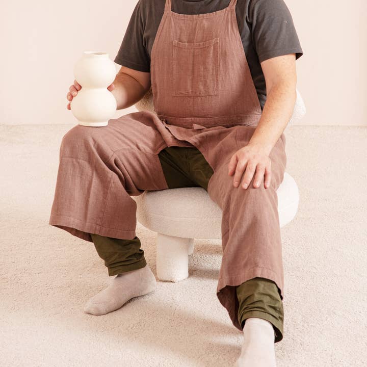 LinenQ - Wholesale Apron - Linen pottery apron in various colors6