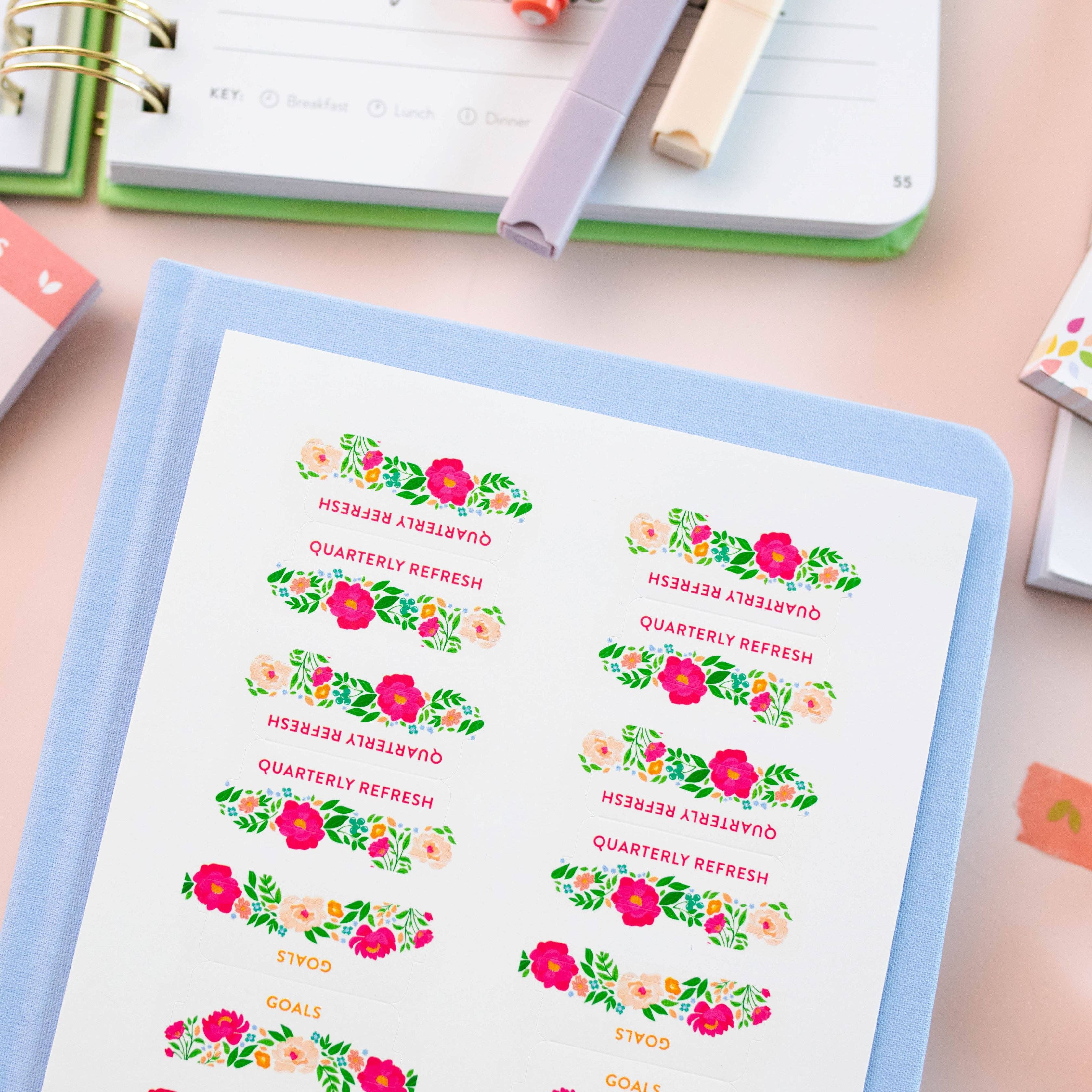 Cultivate What Matters - Wholesale Planner - Colorful Planner Tabs Pack8