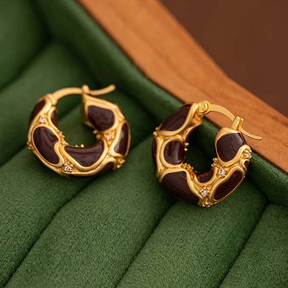 Contrast Color Rhinestone Earrings Accessories for wholesale by MoodGold