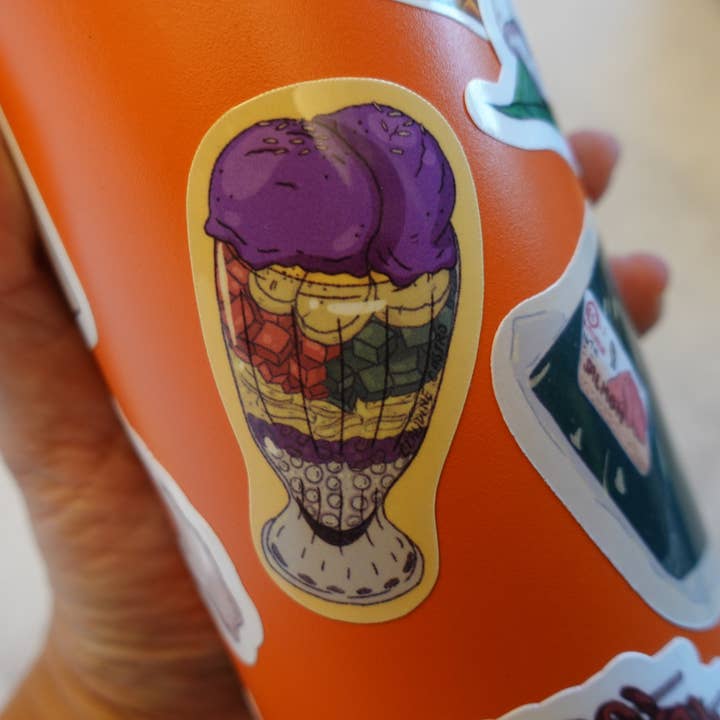 Claudine Castro Art – Adesivo por atacado – Autocolante Halo Halo, Arte de Sobremesa Filipina5