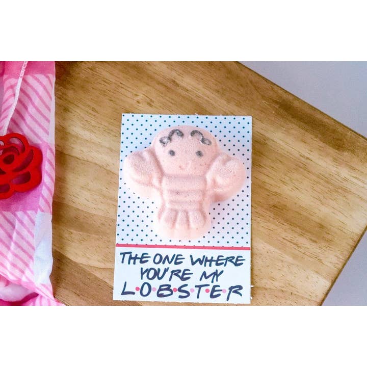 Lobster Bath Bomb Card for wholesale by Lotus and the Wolf