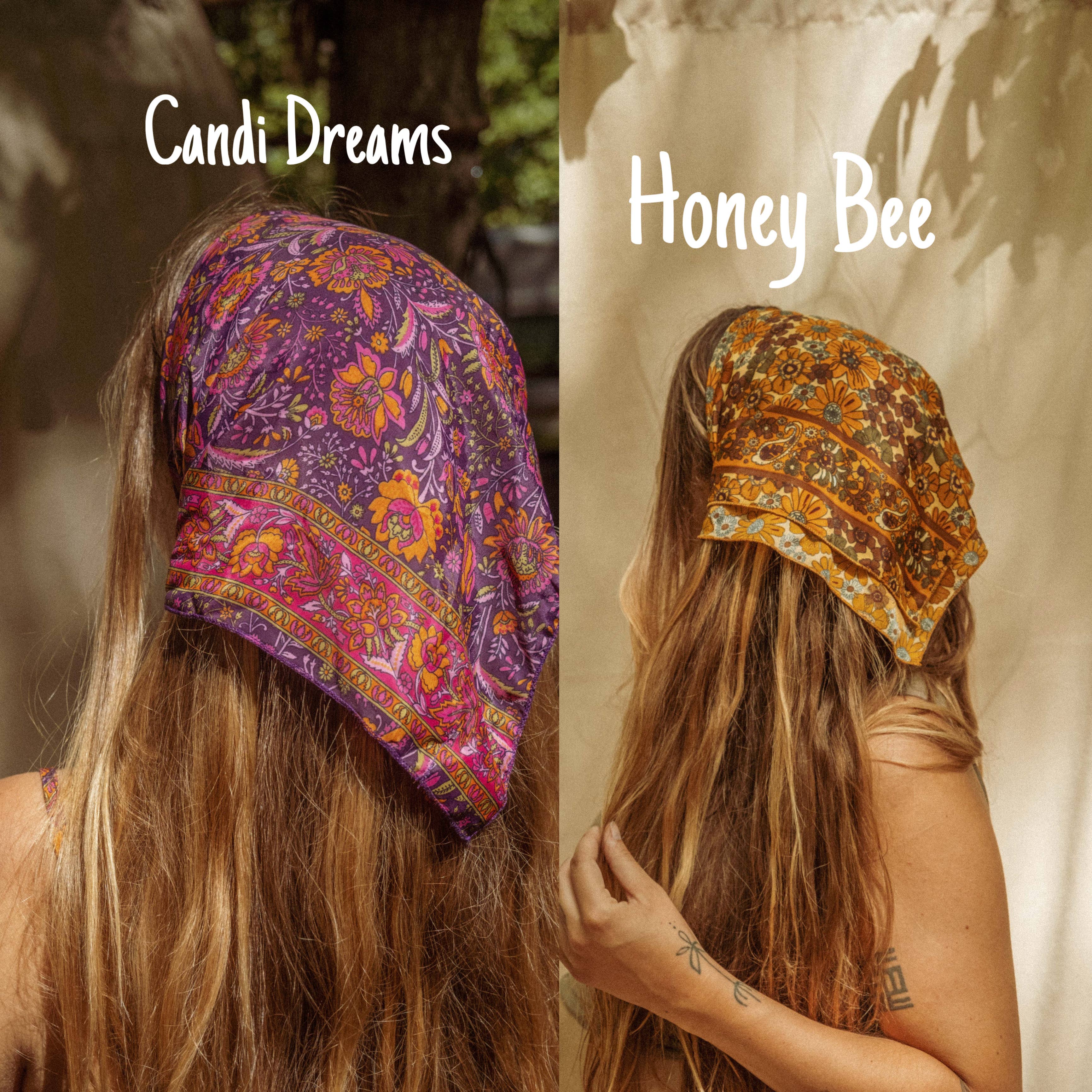 Gardenbelle Shop - Wholesale Bandana - Women's - Hippie Bohemian Silk Bandana, Floral Hair Scarf1