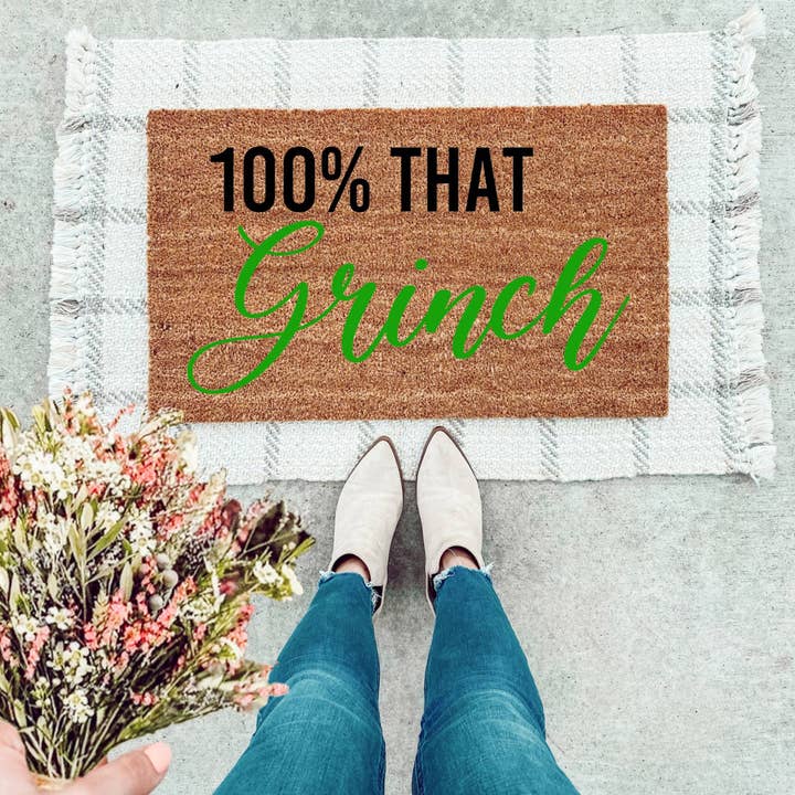 100% That Grinch Doormat for wholesale by The Simply Rustic Barn LLC