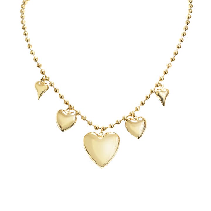 COLLANA CON CHARMS CUORE BOMBATO - WQ24924A490 per la vendita all'ingrosso da parte di AMORINO SRL