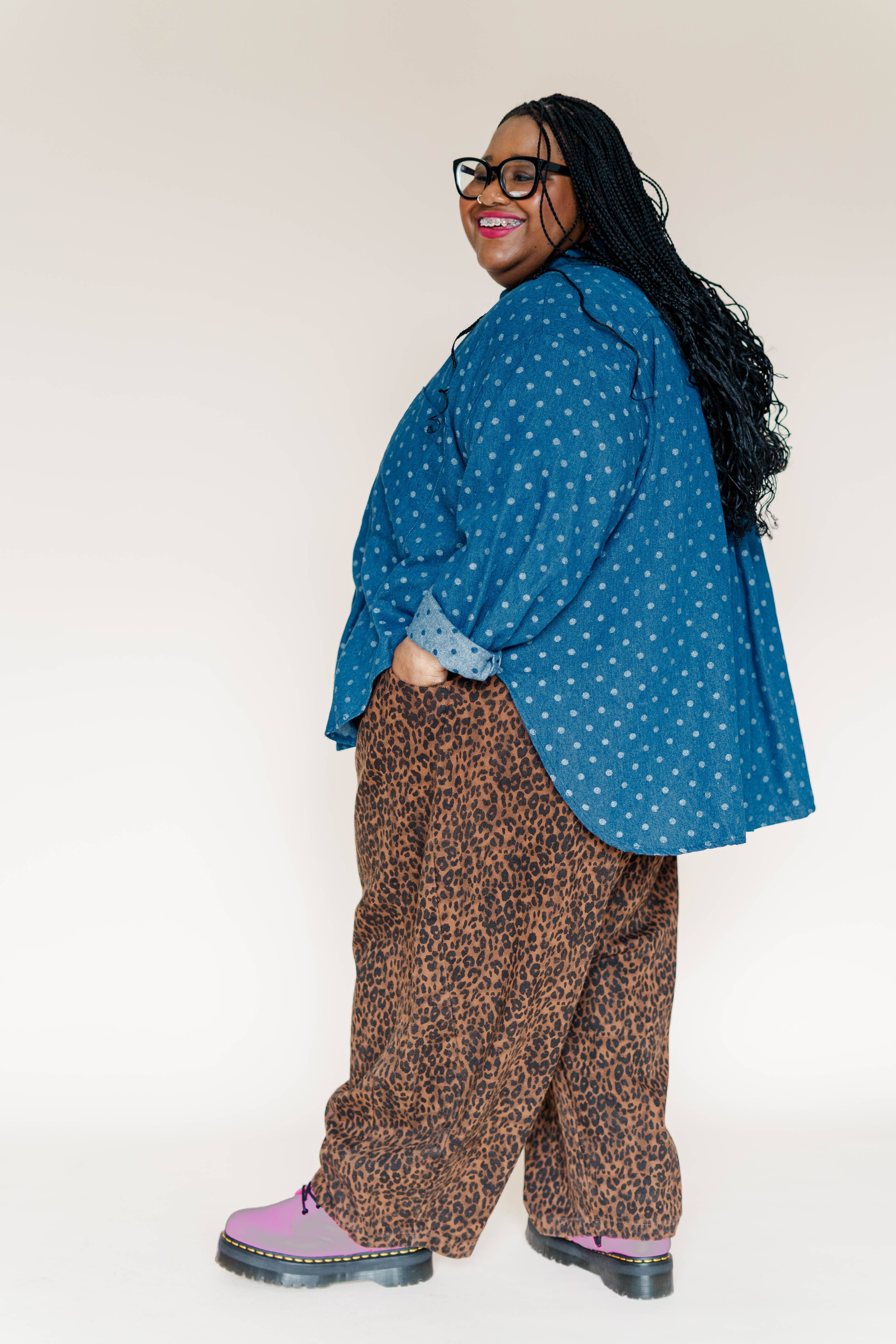 Nettle Studios - Wholesale Pants - Women's - Size Inclusive Gender Neutral Leopard Twill Balloon Pant12