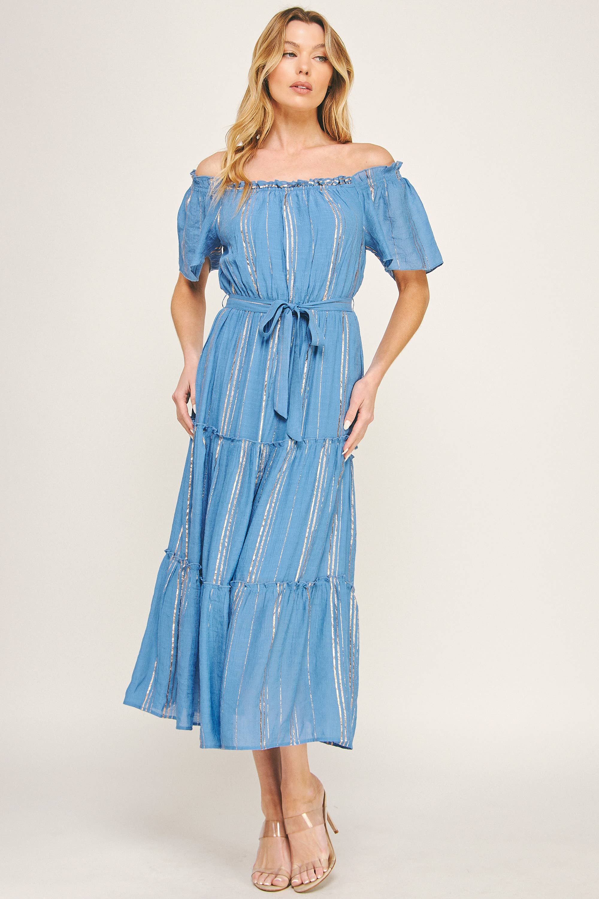 CHAMBRAY WINSLOW GLEAM STUFEN-MAXIKLEID für den Großhandel auf Faire1