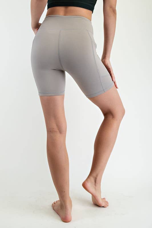 Sunday Morning - Wholesale Athletic Shorts - Women's - P406237-Butter Soft 6 Inch Biker Short with Pockets17