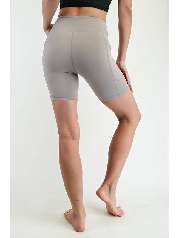 Sunday Morning - Wholesale Athletic Shorts - Women's - P406237-Butter Soft 6 Inch Biker Short with Pockets17