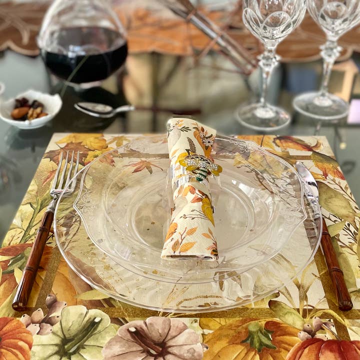 C SQUARED DESIGN - Wholesale Disposable Placemat - THANKSGIVING / FALL PAPER PLACEMAT1