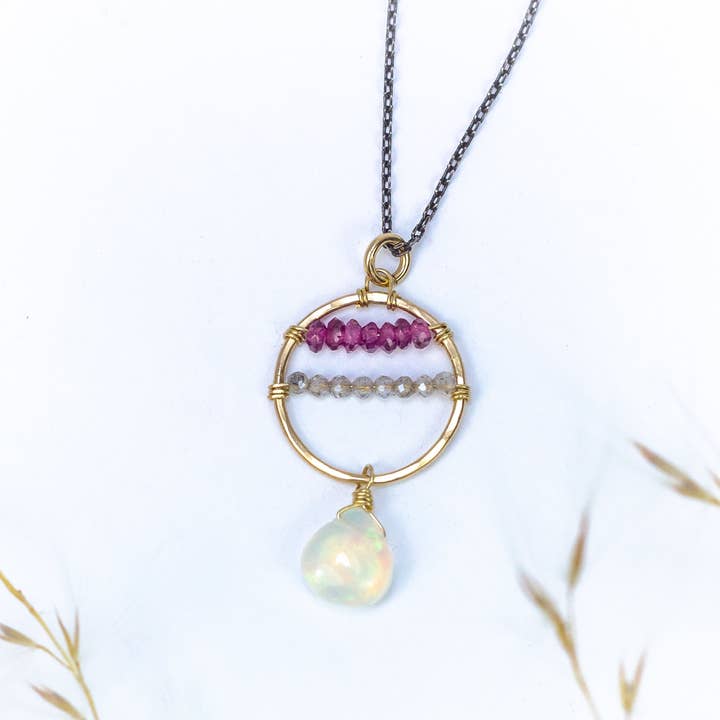 Gemstone Dusk Pendant for wholesale by Laura J Designs