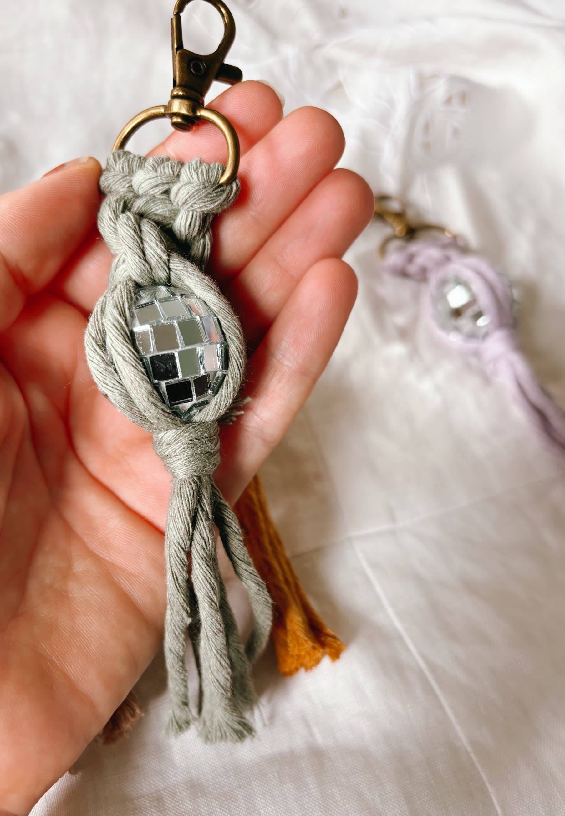 Offhand Fibers – wholesale Keychain – Women's – Miniature Disco Ball Keychain - Retro Accessories, Gifts4