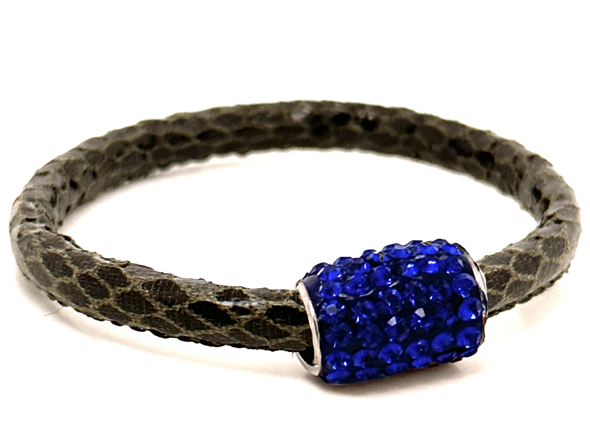 REMOVED BRAND - Wholesale Choker/Collar - Snake Moss Choker Blue Crystal Magnetic Closure0