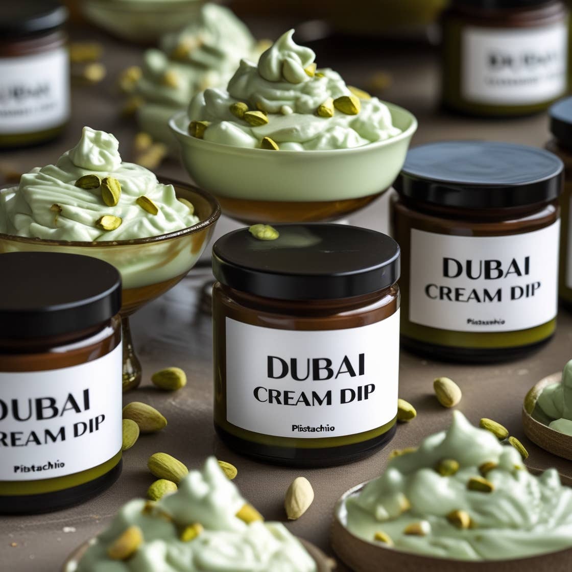 Beautique Goals - Wholesale Dip - Mini Pistachio Cream with Kadayif Dips2
