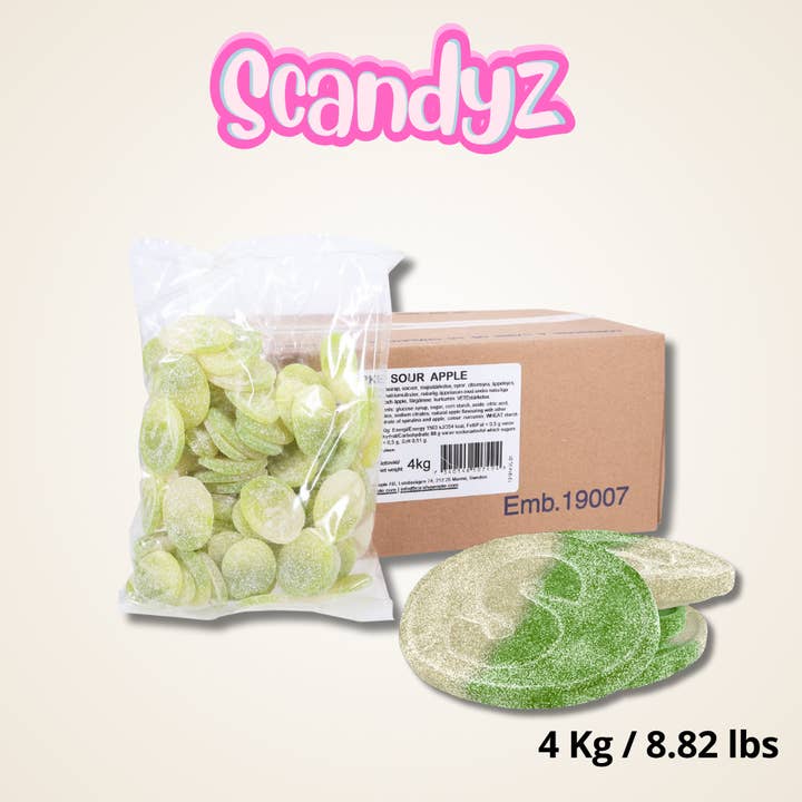 scandyz - Wholesale Gummy - S-mark Sour Apple 4 kg