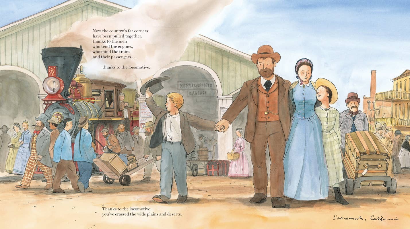 Simon & Schuster - Wholesale Preschool Book (3-5) - Locomotive by Brian Floca5