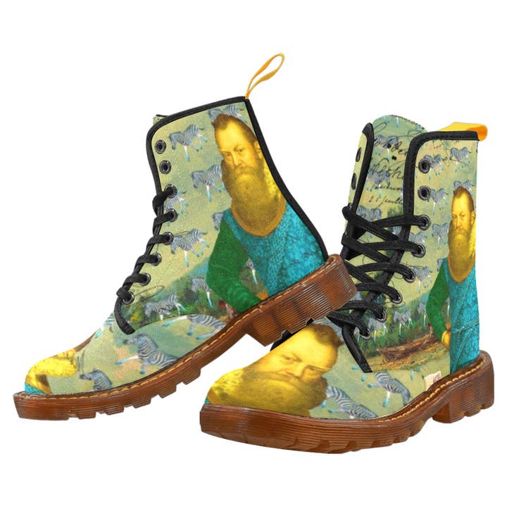 Botas altas de tela con estampado integral A PACKAGE FOR THE ZEBRAS II para hombre para venta al por mayor de Bønes and Balløøns